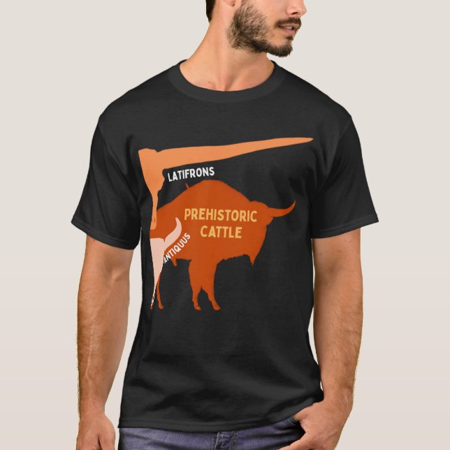 Fornhistorisk Nötkreatur T-Shirt (Framsida)