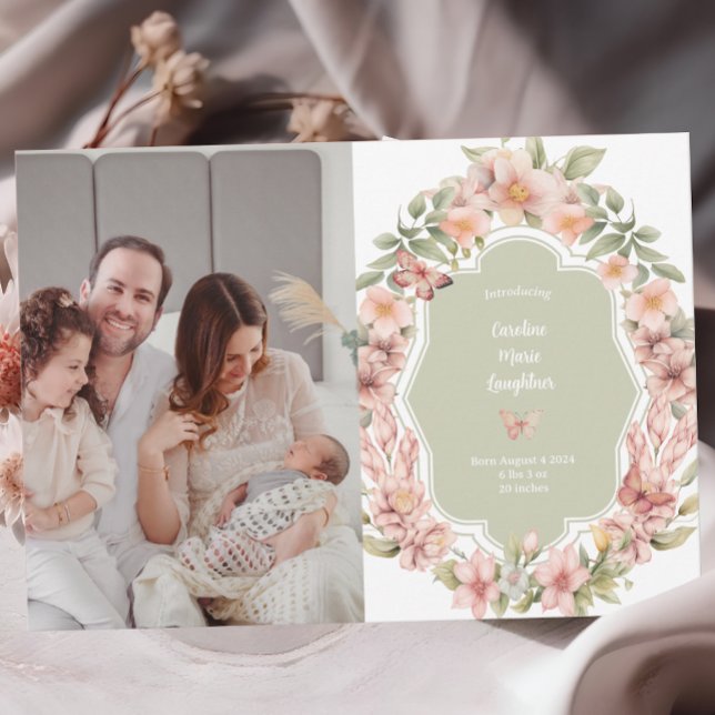 Förnimbart meddelande om fjäril Garden Baby Inbjudningar (Skapare uppladdad)