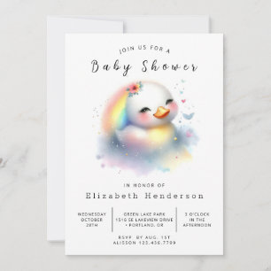 Förnimmad Digital Anka Baby Shower Inbjudningar