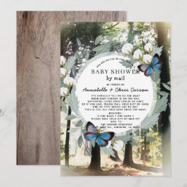 Förnimmad Forest Butterfly Baby Shower by Mail Inbjudningar
