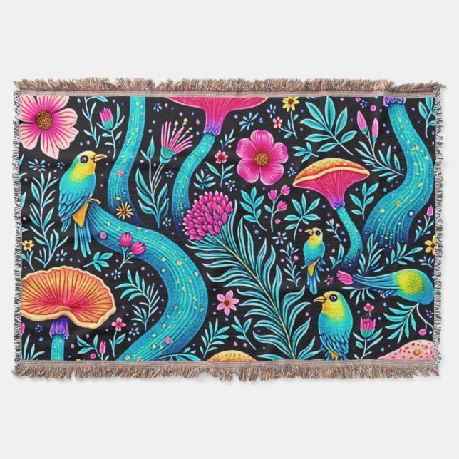 Förnimmad Forest Whimsical Dream Design Filt (Framsidan)