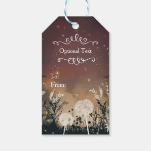 Förnimmad Himlar Stars och Foliage Bröllop Presentetikett