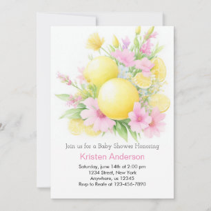 Förnimmad Lemon Grove Dreamy Girl Baby Shower Inbjudningar