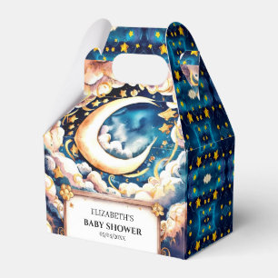 Förnimmad Måne Celestial Baby Shower Presentaskar