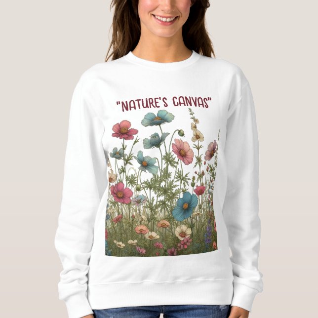 Förnimmade blommor t shirt (Framsida)