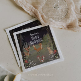 Förnimmade skogslandskuvor - hakor - napkins pappersservett