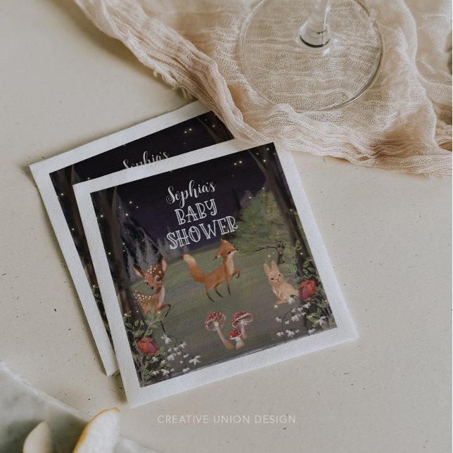 Förnimmade skogslandskuvor - hakor - napkins pappersservett (Skapare uppladdad)