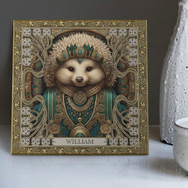 Förnimmade Spirit Hedgehog Personlig Jewels Kakelplatta (Skapare uppladdad)