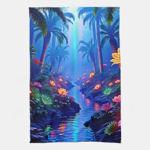 Förnimmade Vibrant River Dream Kökshandduk