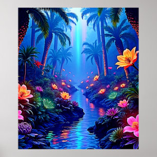 Förnimmade Vibrant River Dream Poster