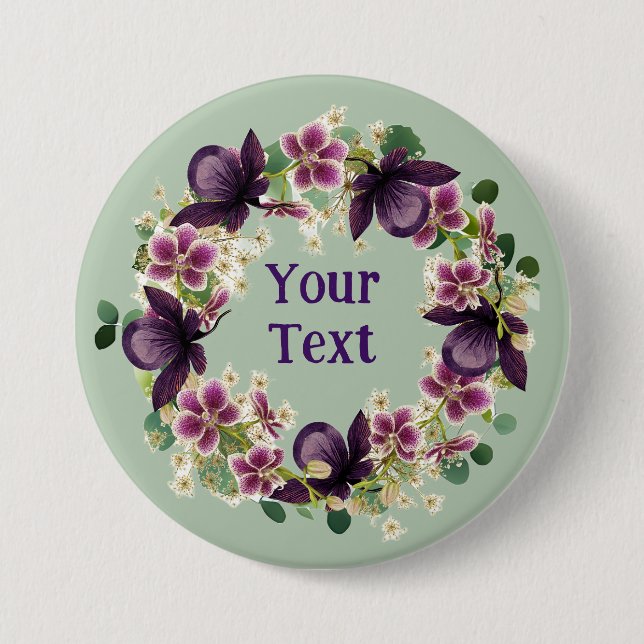 Förnimmelse av Olive Flower Wandeel Lapel Påståend Knapp (Framsida)