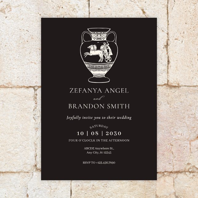 Forntida antikt kejsardöme vas gammal konst inbjud inbjudningar (Skapare uppladdad)