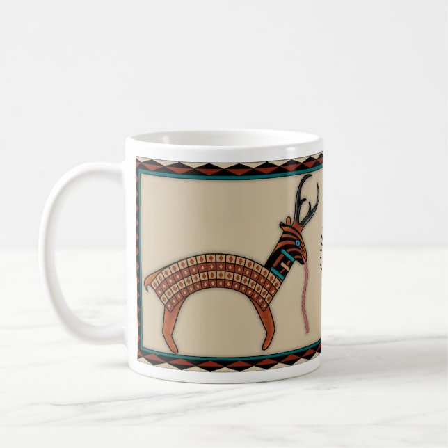 Forntida antilop kaffemugg (Vänster)