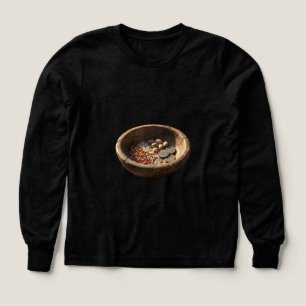 Forntida Artefakt Skål Minimalistisk Kulturarv Kon T Shirt