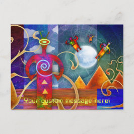 Forntida Astro Utomjordiska Änglar Uppstigande Vykort