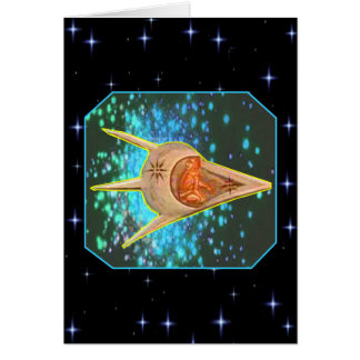 Forntida astronaut hälsningskort