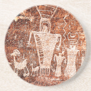 Forntida astronautPetroglyph för indian Underlägg