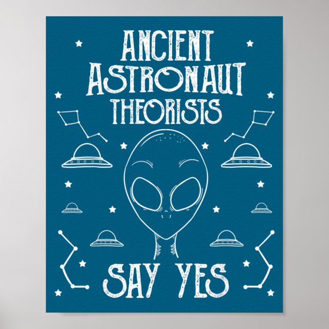Forntida astronautteoretiker säger ja utomjording  poster (Framsidan)