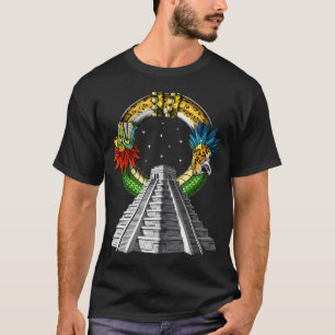 Forntida aztekisk pyramid t shirt