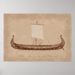 Forntida båtkonst poster
