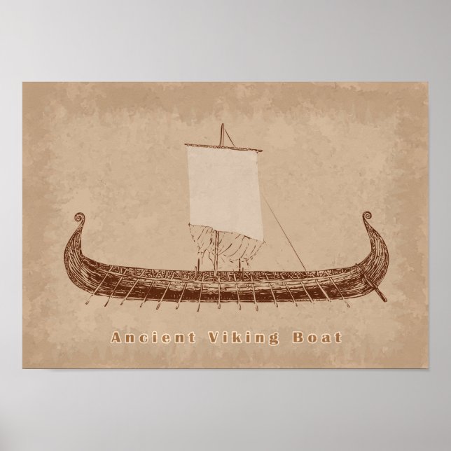 Forntida båtkonst poster (Framsidan)