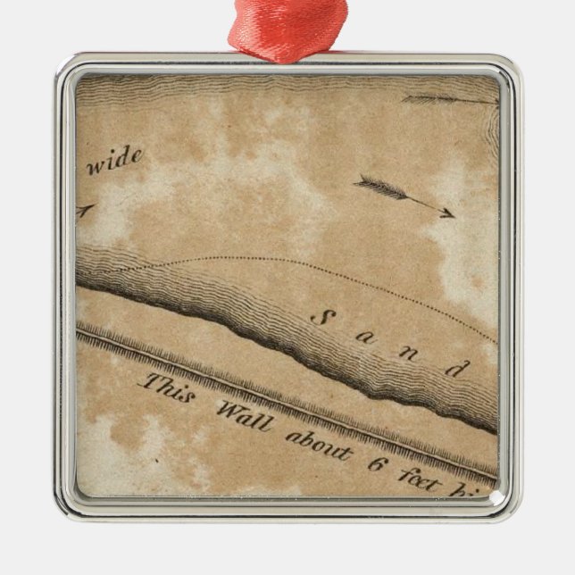 Forntida befästning på Missouri Julgransprydnad Metall (Framsidan)