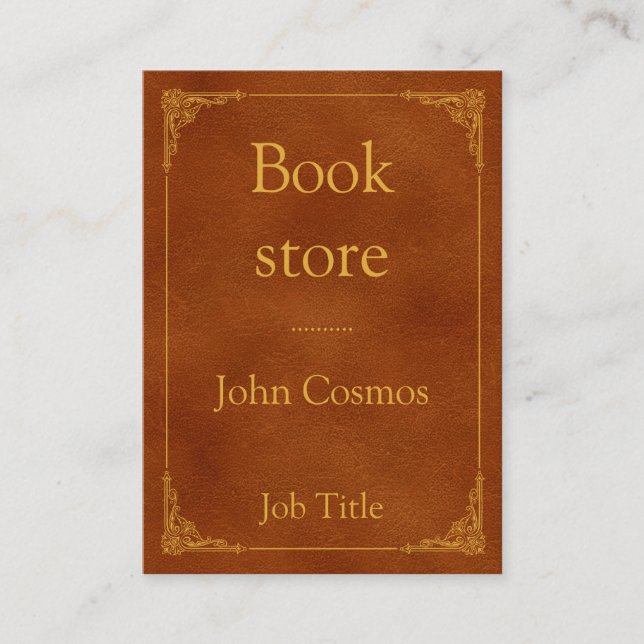 Forntida bok visitkort (Framsida)