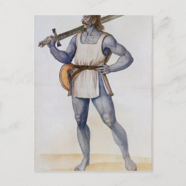 Forntida brittisk man vykort (Framsida)