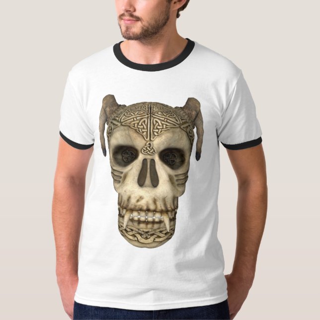 Forntida Celtic skalle för KRW T-shirt (Framsida)