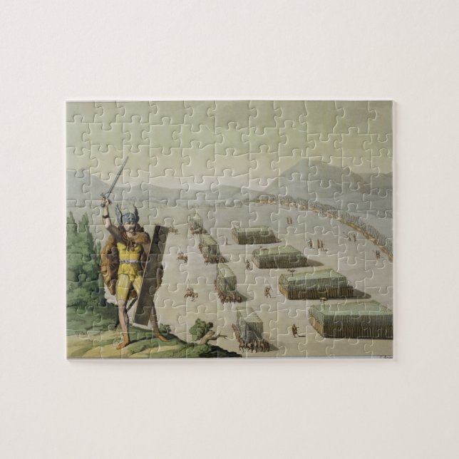 Forntida Celts eller Gauls i strid, c.1800-18 Pussel (Horisontell)