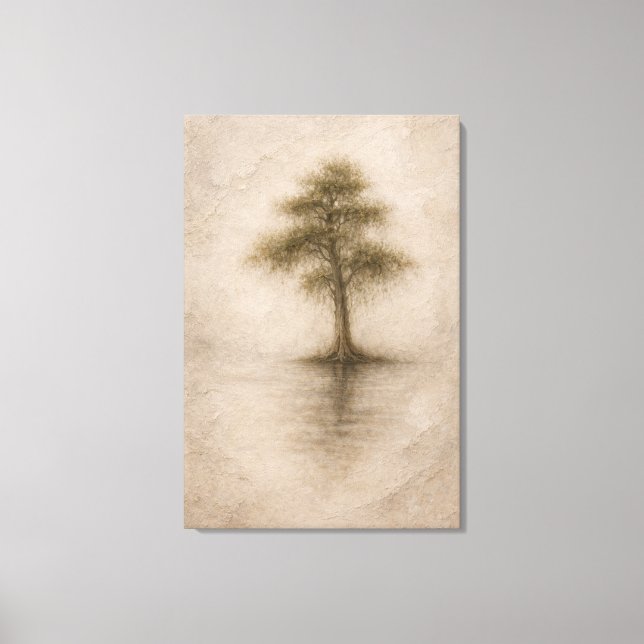 Forntida cypress | Landskaps konst | Utsträckt Canvastryck (Framsida)
