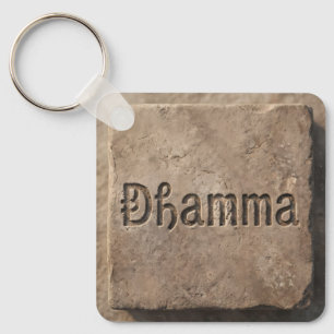 Forntida Dhamma Stenstruktur Nyckelring