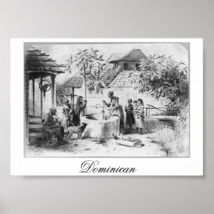 Forntida Dominikanska republikenmålning circa 187 Poster