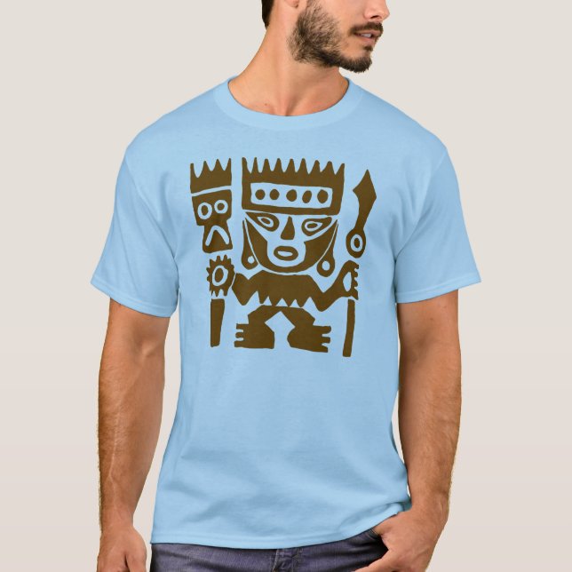 Forntida dra Peru krigare Tee (Framsida)