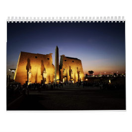 Forntida Egypt Luxor Tempels Pyramider, Sfinxen Kalender