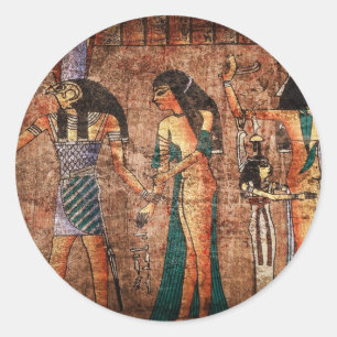 Forntida egypten 4 runt klistermärke