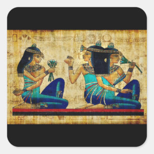 Forntida egypten 6 fyrkantigt klistermärke