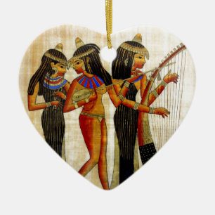 Forntida egypten 7 julgransprydnad keramik