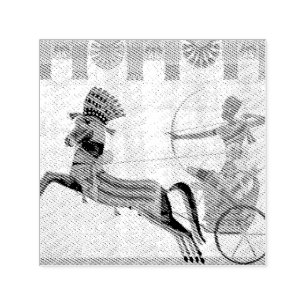 Forntida Egypten Farao Ramesses II Färgrik Tecknin Självfärgande Stämpel