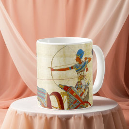 Forntida Egypten farao Ramses II hästar papyrus Kaffemugg