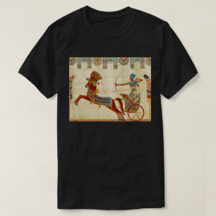 Forntida Egypten Farao Ramses II Hästar papyrus T Shirt