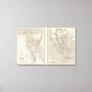 Forntida egypten, forntida Grekland Canvastryck