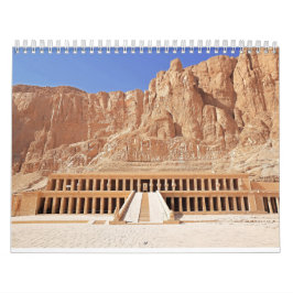 Forntida Egypten Hatshepsuttempel Luxor Landskap Kalender