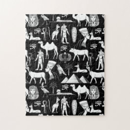 Forntida Egypten Hieroglyf Symbolmönster Pussel
