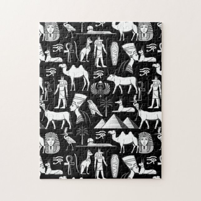 Forntida Egypten Hieroglyf Symbolmönster      Pussel (Vertikal)