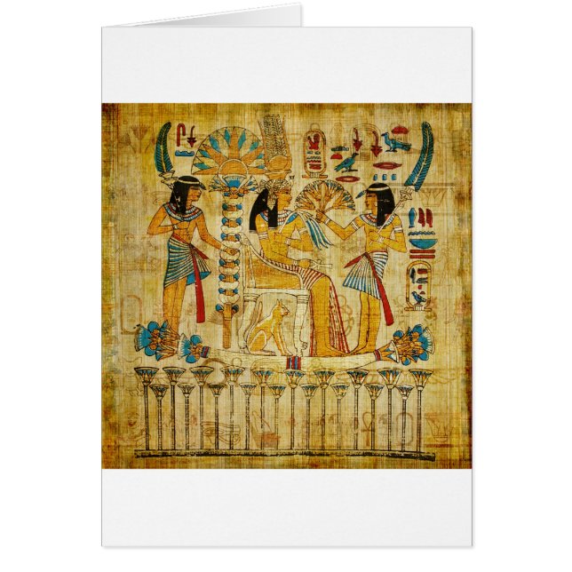 Forntida egyptenTapestryrulla Heirogliphics Hälsningskort (Framsidan)