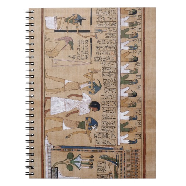 Forntida egyptier anteckningsbok med spiral (Framsidan)