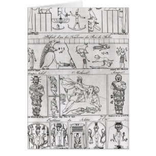 Forntida egyptier och perser hälsningskort