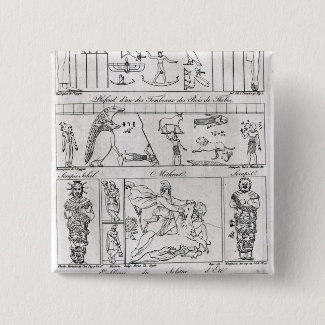 Forntida egyptier och perser knapp (Framsida)