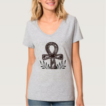 Forntida egyptisk Ankh & olivkvist Minimalistisk 